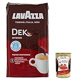 4x LAVAZZA DEK Intenso Entkoffeiniert Kaffee 250g gemahlen Italienisch Espresso + Italian Gourmet polpa 400g