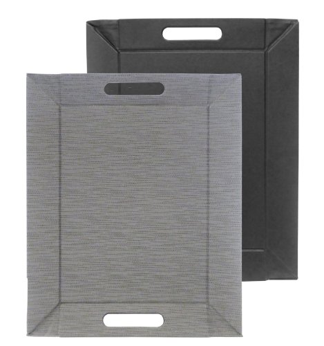 FreeForm Mini-Tablett aus Kunstleder, wendbar, 45 x 35 cm, Schwarz / Grau