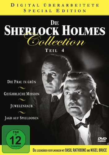 Die Sherlock Holmes Collection 4 ( Die Frau in Grün / Gefährliche Mission / Juwelenraub / Jagd auf Spieldosen ) [4 DVDs]