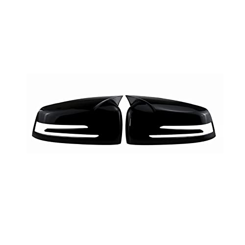 Auto Spiegelkappen Rückspiegelkappe Seitenspiegelabdeckung Für Mercedes Für Benz W176 W246 W212 W204 C117 X156 X204 W221 Spiegelkappen Abdeckung (Color : Glossy Black)