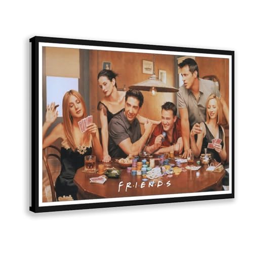 THEGIS Friends TV-Serie Poker Leinwand-Poster, Wandkunst, Dekor, Bild, Gemälde für Wohnzimmer, Schlafzimmer, Dekoration, Rahmen-Stil, 60 x 90 cm
