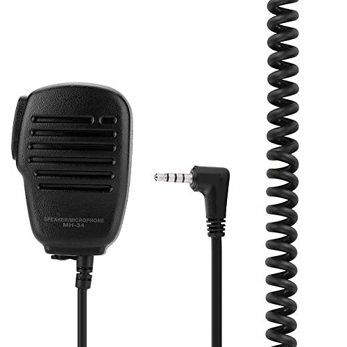 Walkie Talkie Lautsprecher-Mikrofon, 3,5 mm Kopfhöreranschluss, Handheld-Schulter-2-Wege-Radio, externer Lautsprecher mit PTT für YAESU/Vertex