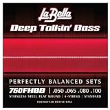 La Bella Saiten für Hofner Beatle Bassgitarre (aus rostfreiem Stahl, flach gewickelt), 50/100