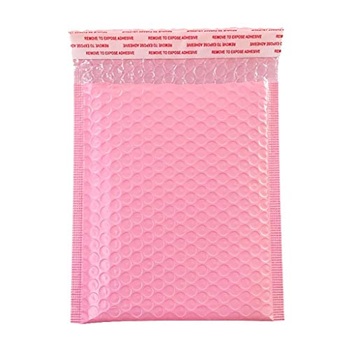 Dantazz 50 Stück Pink luftpolstertaschen,Bubble Mailers Gepolsterte Umschläge Gefüttert Poly Mailer Self Seal (15×20cm)