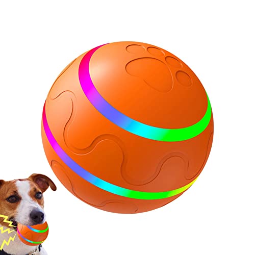 Hudhowks Smart Ball Interaktives Hundespielzeug Automatisches Rollen Katzenspielzeug Ball Welpe Haustier Ball Automatisches bewegliches Rollen mit LED-Licht Wiederaufladbarer Smart Wicked Busy Ball