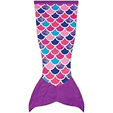 Fin Fun Meerjungfrau Decke für Mädchen und Damen - Kuscheldecke zum reinschlüpfen für Meerjungfrauen Fans - erhältlich in 60 x 130 cm und 70 x 170 cm