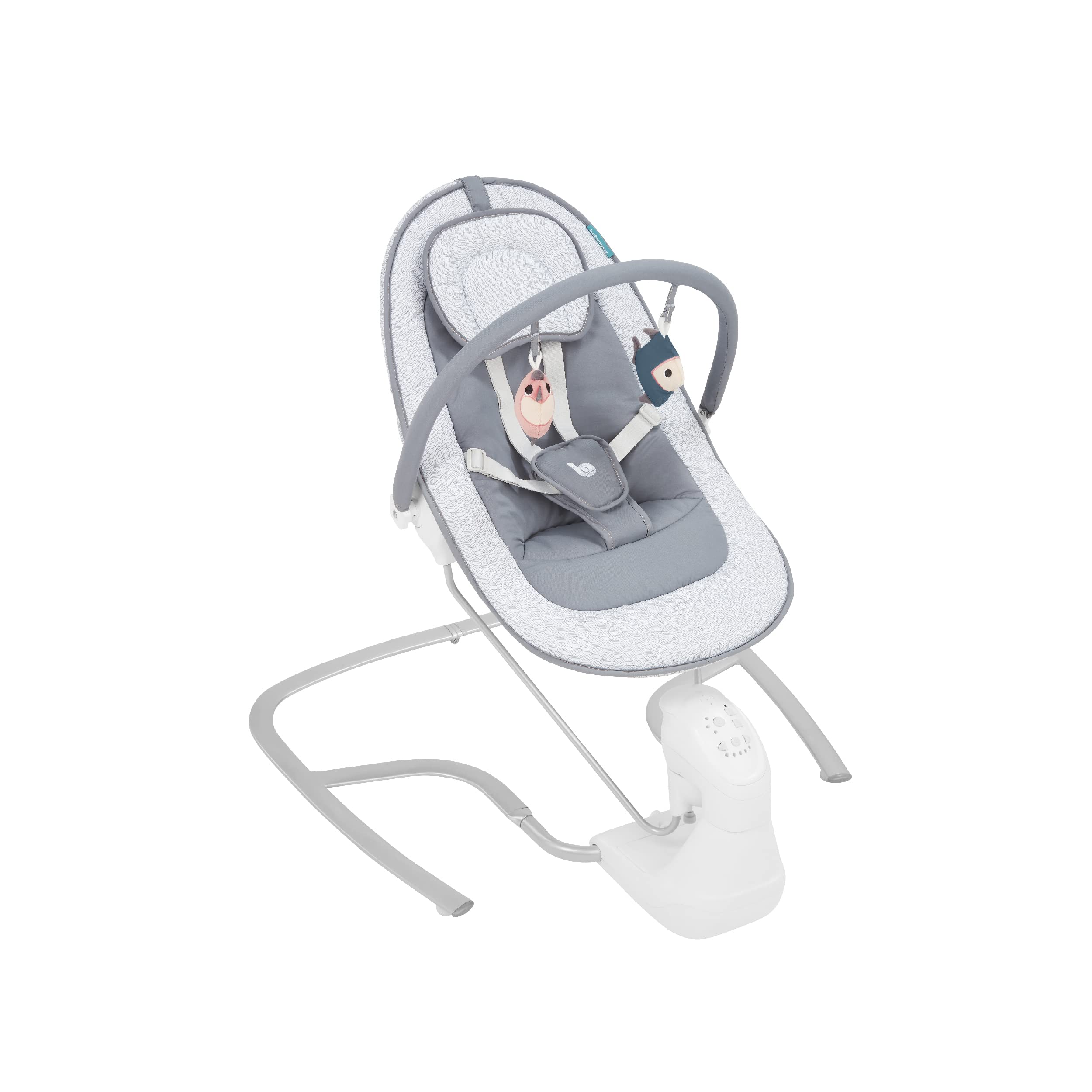 Babymoov Elektrische Babywippe Swoon Light - mit natürlichen Schaukelbewegungen, Spieluhr mit 8 Melodien, neigbarer Liegefläche
