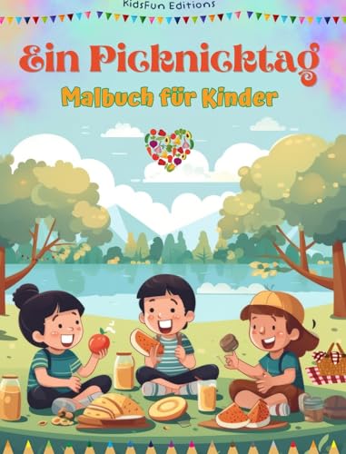 Ein Picknicktag - Malbuch für Kinder - Kreative und spielerische Designs, die das Leben im Freien fördern: Lustige Sammlung liebenswerter Picknickszenen für Kinder