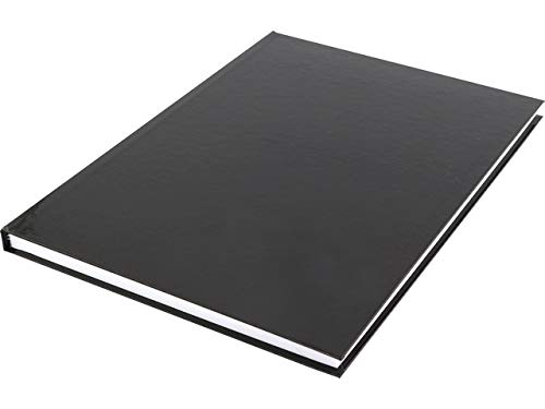 Notizbuch A4 Kangaro hard cover liniert cover schwarz, 80 grams, 80 Seiten liniert mit Seitenlinie. Packung mit 5 Stück.