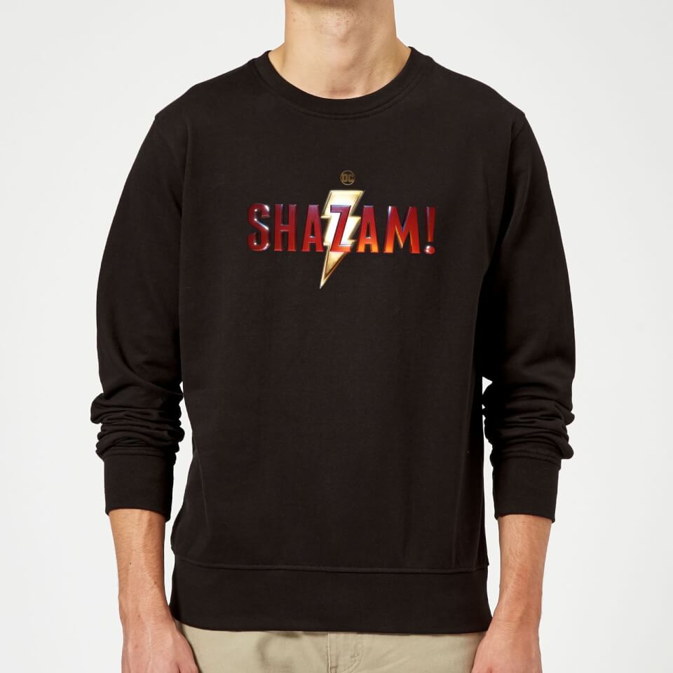 Shazam Logo Sweatshirt - Black - S - Schwarz