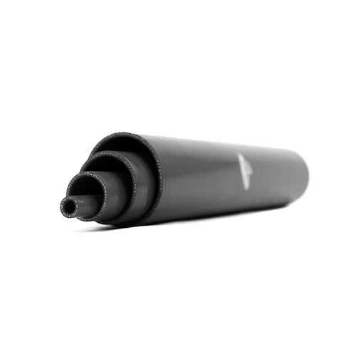 NovaNox® Silikon- Ladeluft- Kühlerschlauch 0,1M/0,25M/0,5M/1M *Größe wählbar*, Farbe:Schwarz, Schlauchlänge:0.5 Meter, Innendurchmesser:Ø 54 mm x 64 mm