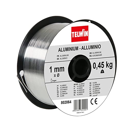 Telwin S.p.A. 802064 Aluminium Schweissdrahtspule Durchmesser 1,0 mm, 0,45 Kg, Grau