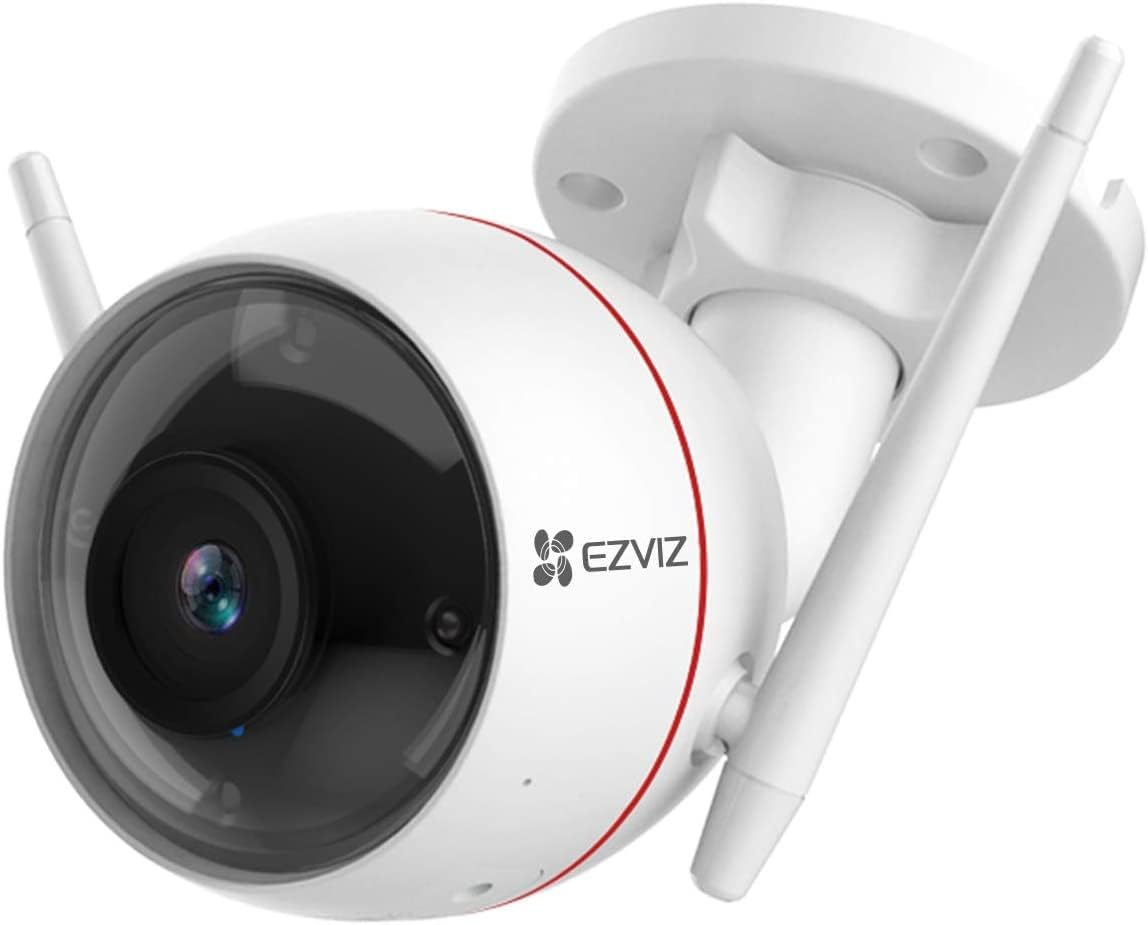 EZVIZ 4MP WLAN IP Kamera für den Außenbereich, WLAN Überwachungskamera mit KI Personenerkennung, Farbnachtsicht und Zwei-Wege-Audio,IP67 wetterfest, Alexa kompatibel,C3W Pro