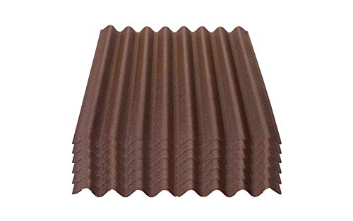 Onduline Easyline Dachplatte Wandplatte Bitumenwellplatten Wellplatte 6x0,76m² - braun