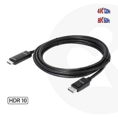 Club3D CAC-1087 DisplayPort™ 1.4 auf HDMI™ 4K120Hz oder 8K60Hz HDR10 Kabel 3m St./St.