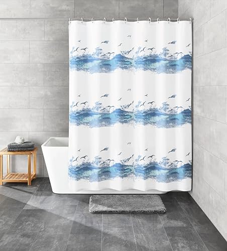 Kleine Wolke Duschvorhang Seaside krokusblau, 180 x 200 cm