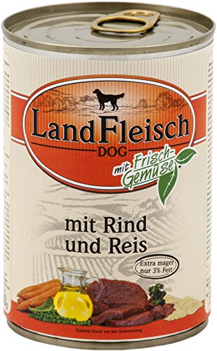 LandFleisch | Pur Rind & Reis extra mager | 12 x 400 g
