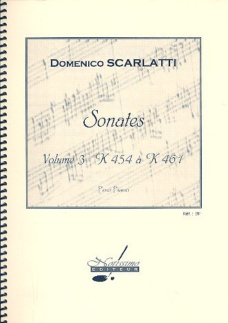Sonates vol.3 (K454-461): pour clavecin
