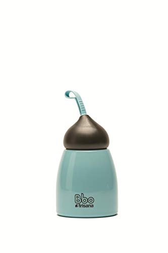 BBO9 Irisana wiederverwendbare Thermosflasche aus Edelstahl, doppelwandig, mit lustigen, stilvollen Design, ideal für alle Altersgruppen, Kinder, Jugendliche, Erwachsene, 260 ml, Pink/Blau