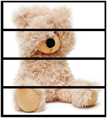 Wallario Möbelfolie/Aufkleber, geeignet für IKEA Malm Kommode - Süßer Teddybär mit 4 Schubfächern