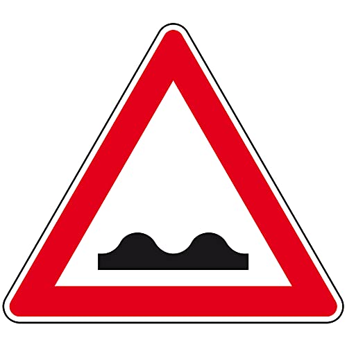 Schild I Verkehrszeichen Unebene Fahrbahn, Nr.112, Aluminium RA2, reflektierend, SL 900mm, DIN 67520, nach StVO
