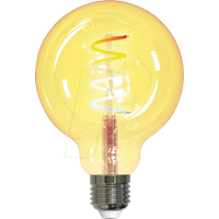 tint von Müller-Licht Smarte Retro-LED-Lampe E27, Globe Gold, white+ambiance (Weißtöne 1800-6500K), dimmbar, 5,5W, Zigbee, funktioniert mit Amazon Alexa