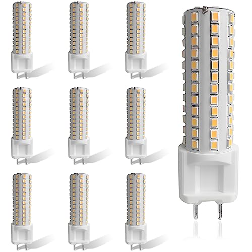 TPMAFF G12 LED-Glühbirne, 10 Watt, 1000 Lumen, G12-Lichtquelle, G12-LED-Mais-Glühbirne mit Doppelstiftsockel (entspricht 100 Watt Halogen), AC 100 V–277 V, Nicht dimmbar (10 Stück)