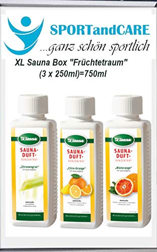 Finnsa Saunaaufguss Früchtetraum inkl. Citro-Orange, Zitronengras, Blutorange (3x250ml) = 750 ml