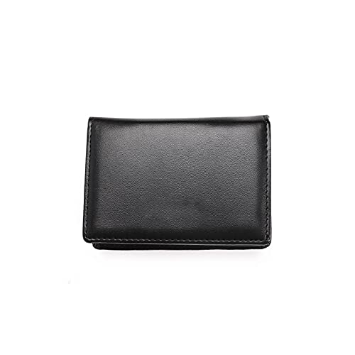 AQQWWER Herren Geldbörse Minimalistische Kredit-Visitenkarteninhaber-Männer Geldbörse Männliche Geldbörse klein für Walet Kurzer Vallet Geldtasche (Color : Black)