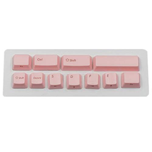 lxxiulirzeu 11 stücke Keycap ABS Backlit Machanische Tastatur Keycap OEM Höhe für machanische Tastatur Keycap Weiß Rosa Orange (Color : ABS keycap pink)
