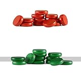 Masters Traditional Games Set of Crokinole disks (12 red, 12 Green Plus 2 spares)
