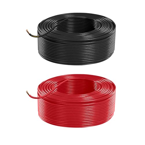 Fahrzeugleitung Anhängerkabel Rund Kabel Set rot und schwarz als Ring FLRY B 0,75 1,0 1,5 2,5 mm² 1-adrig 6-24 Volt KFZ Auto (2,50 mm², 20 Meter)