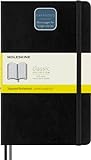 Moleskine - Klassisches erweitertes kariertes Notizbuch - Weicher Umschlag und elastischer Verschluss - Farbe Schwarz - Größe Groß 13 x 21 A5 - 400 Seiten