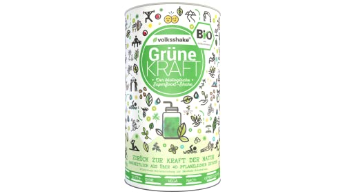 Grüne Kraft | BIO Smoothiepulver | DE-ÖKO-006 | 400g | Die natürliche Superfood Formel, über 40 bezaubernde Naturstoffe wie Weizengras, Moringa, Maca, Ashwagandha, Gerstengras, Kurkuma & viel mehr