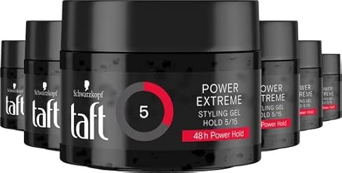 6er Pack - Schwarzkopof Taft Haargel/Halt 5 - Power Extreme - 250ml