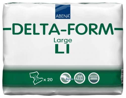 Abena 308853 Delta-Form L1 - Inkontinenz-Slip - Gr. Large - 4er Pack (4x20 Stück)