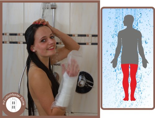 Dusch- und Badeschutz, Gips- und Verbandschutz, wasserdicht für Oberschenkel / groß - Länge: 112cm