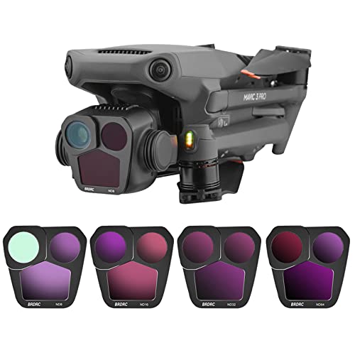 ZJRXM Mavic 3 Pro ND-Filterset, 4er-Pack ND8 ND16 ND32 ND64 Objektiv Filter für DJI Mavic 3 Pro Drone Lens Zubehör