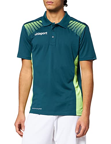 uhlsport Herren Goal Polo Shirt T, Petrol/Flash grün, S