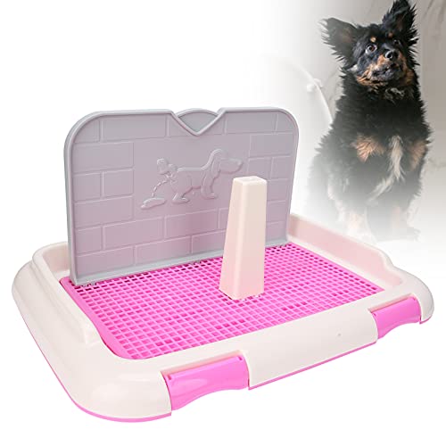 Toilettenauflage für Hundetraining, halten Sie die Füße Ihres Haustieres trocken und einfach zu montieren Katzentöpfchenzaun für kleine Hunde oder Welpen (empfohlenes Gewicht unter 15 Pfund)(pink)
