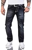 Rock Creek Herren Designer Jeans Wachsbeschichtung Coated Stonewash RC-2064 W29 L32