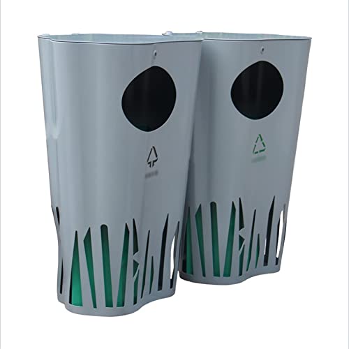 Outdoor Mülleimer Outdoor-Mülleimer aus Edelstahl, ausgehöhlter kreativer Lack-Mülleimer mit Deckel, klassifizierter Mülleimer mit großem Fassungsvermögen Mülleimer Abfallbehälter ( Size : B )