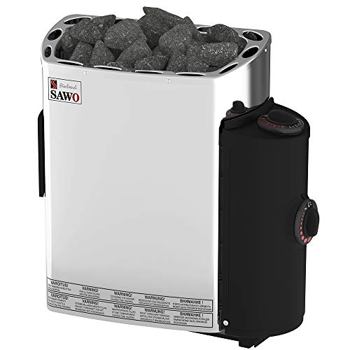 Sawo MINI/Mini X NB Trendline Sauna Warmwasserbereiter 3.6 KW; mit integriertem Control Einheit: Thermostat und Timer; 230 V 1 N oder 400 V 2 N; Wandmontage Installation