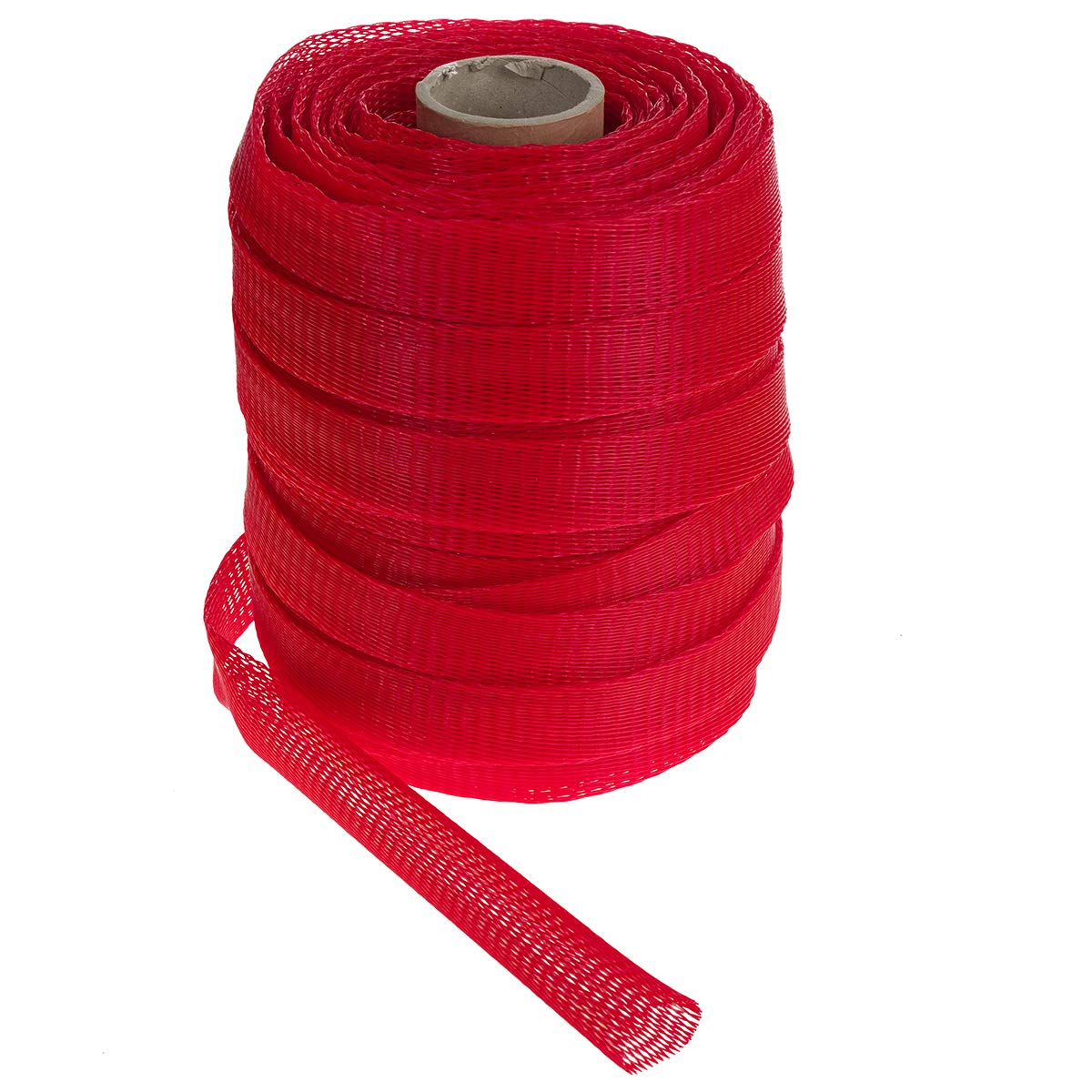 HaGa® 100 m Verpackungsnetz Netzschlauch Schutznetz Ø 50-100 mm rot | Oberflächenschutznetz | Netzbeutel | wiederverwendbar | Meterware