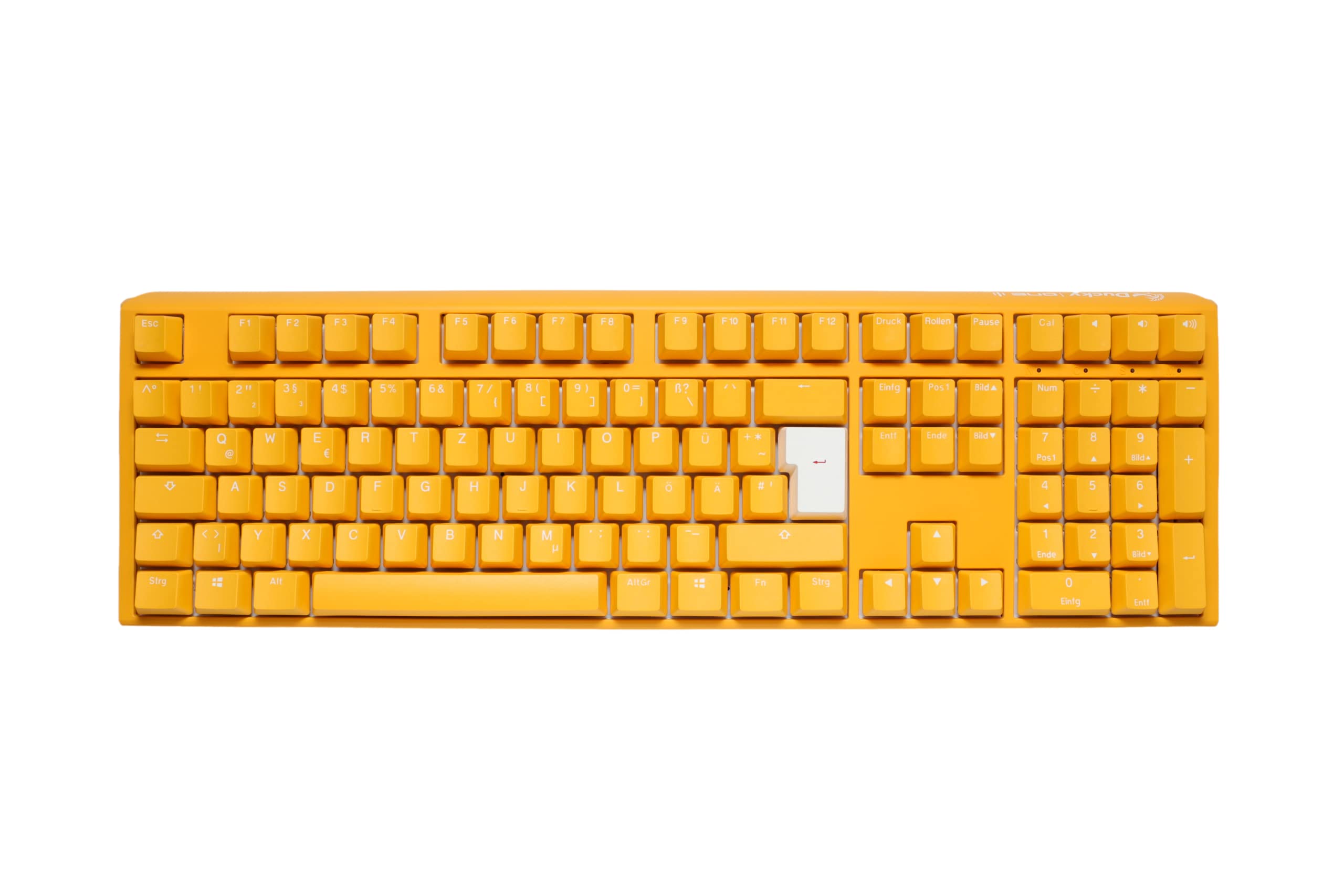 Ducky One 3 Yellow - Mechanische Gaming Tastatur Deutsches Layout im Fullsize-Format mit Cherry MX Speed Silver Switches, Hot-Swap-fähig (Kailh-Sockeln) und RGB-Beleuchtung