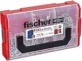 fischer FIXtainer DUO-Line, Dübel- & Schrauben-Box mit 181 Schrauben, DUOTEC 10, DUOBLADE & DUOPOWER Dübeln (60 Stk. 6 x 30, 30 Stk. 8 x 40), praktisches Set zur Befestigung