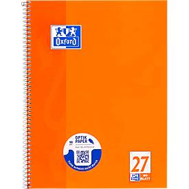 Oxford 100050360 Collegeblock Schule 10er Pack A4 liniert mit Doppelrand 80 Blatt gelocht orange