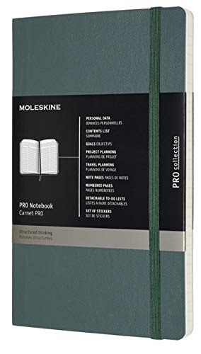 Moleskine Professionelles Xlarge Notizbuch (Soft Cover) Waldgrün
