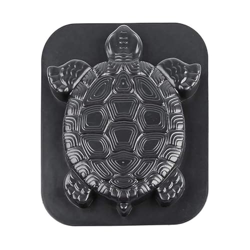RIVNN 1 Stück Schildkrötenform Trittstein-Form DIY personalisiert manuell Garten Rasen schwarz