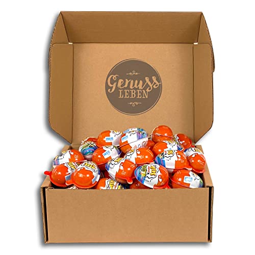 Genusslebenbox mit 900g Kinder Joy Fast & Furious Special Edition, Creme-Eier zum Naschen und Verschenken …